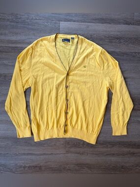 Vintage Jack Nicklaus Golden Bear Yellow Cardigan Men’s XL